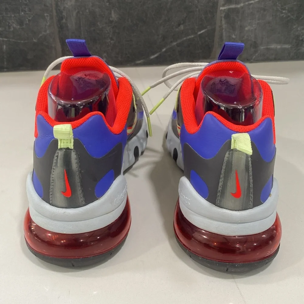 Nike Air Max React 270 GS CT1630-001 Thunder‎ Grey / Barely Volt Youth Size 6.5